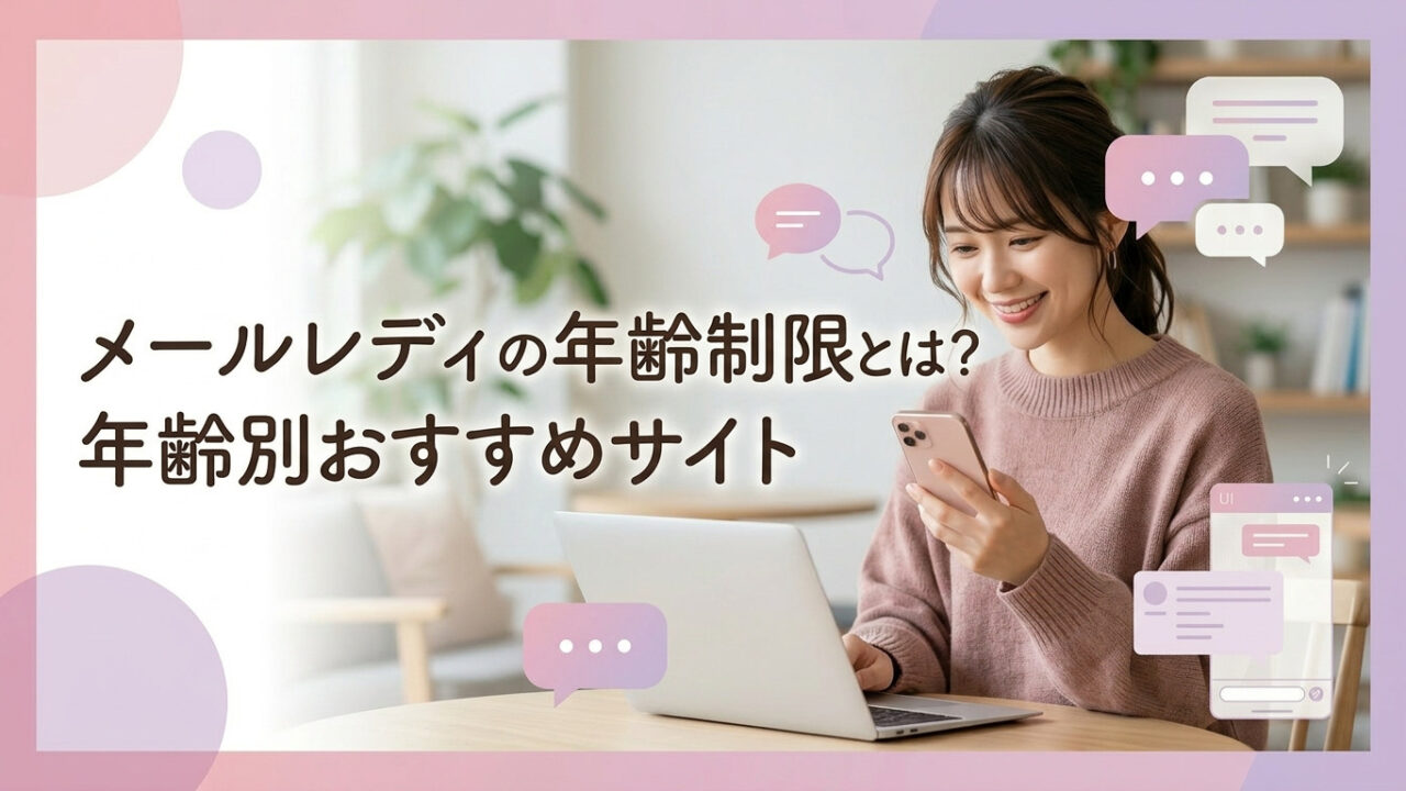 メールレディ(メルレ)の年齢制限とは?30代・40代におすすめのサイト2選も解説